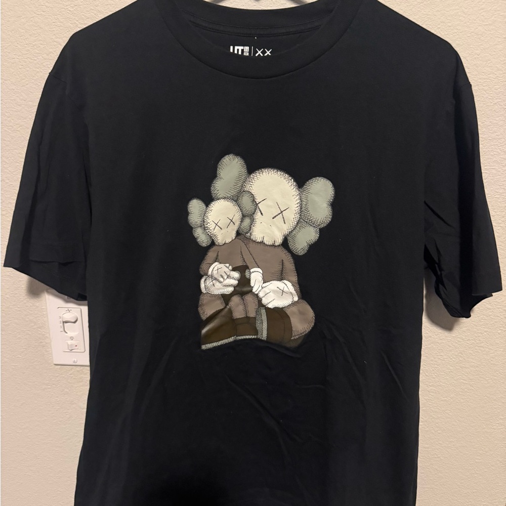 Uniqlo Black UT Graphic Tee with Subtle Logo Print